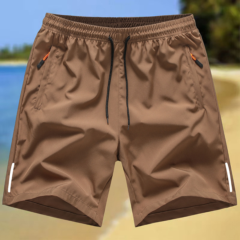 Piiriülesed suvised õhukesed meeste lühikesed püksid, kiiresti kuivavad, jääsiidist, hingavad, vabaaja ja lahtised, õues kasutamiseks mõeldud spordi- ja rannapüksid