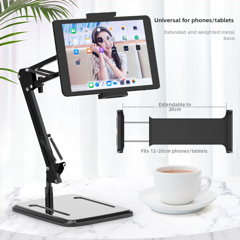 Mobiiltelefoni põrandaklamber voodi külge, pea kohal otseülekandega pildistamise tahvelarvuti konsool iPadi tõsteklambri hulgimüügiks