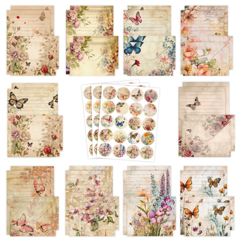 „CrossBorder“ kanceliarinių prekių rinkinys, 160 dalių, akvarelės piešinių rinkinys, paprastas, kūrybingas, literatūrinis gimtadienio dovanų kvietimų vokų rinkinys