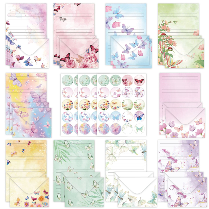 „CrossBorder“ kanceliarinių prekių rinkinys, 160 dalių, akvarelės piešinių rinkinys, paprastas, kūrybingas, literatūrinis gimtadienio dovanų kvietimų vokų rinkinys