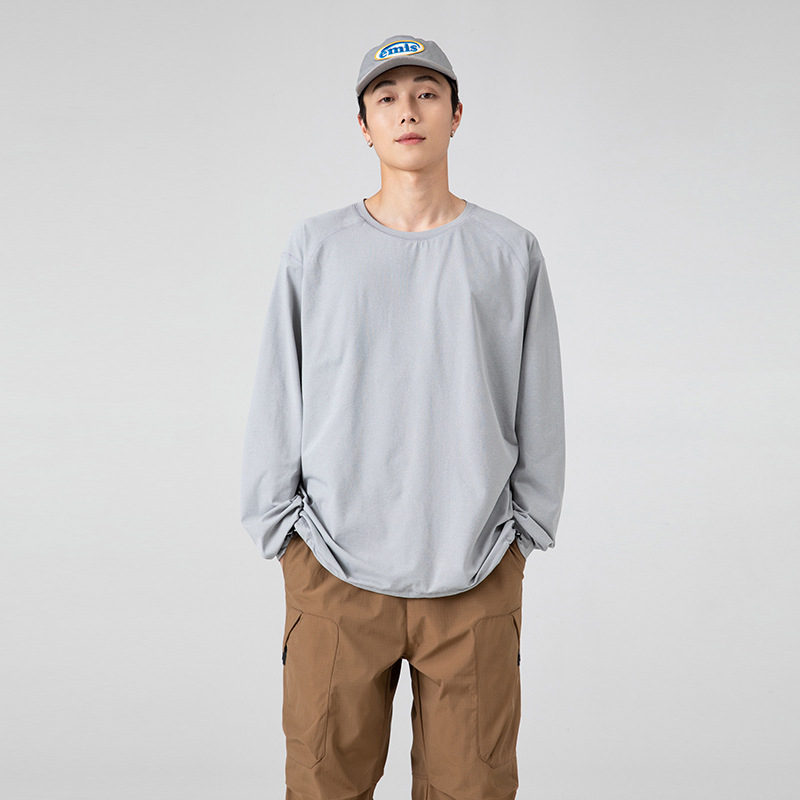 IZEXX moebrändi välitingimustes sportimiseks mõeldud pikkade varrukatega T-särk meeste lahtine kiiresti kuivav jooksuülikond paari alussärk top