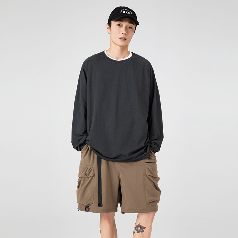 IZEXX moebrändi välitingimustes sportimiseks mõeldud pikkade varrukatega T-särk meeste lahtine kiiresti kuivav jooksuülikond paari alussärk top