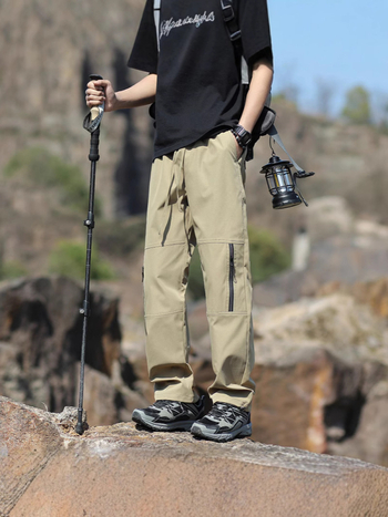 Veekindlad ja tuulekindlad nelja aastaaja moodsad matkapüksid, lahtised pluss-suuruses pikad püksid, laia säärega mitmekülgsed vabaajapüksid