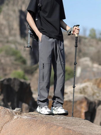 Αδιάβροχα και αντιανεμικά, μοντέρνα παντελόνια πεζοπορίας τεσσάρων εποχών, φαρδιά, μακριά παντελόνια μεγάλων μεγεθών, φαρδιά, ευέλικτα, casual παντελόνια