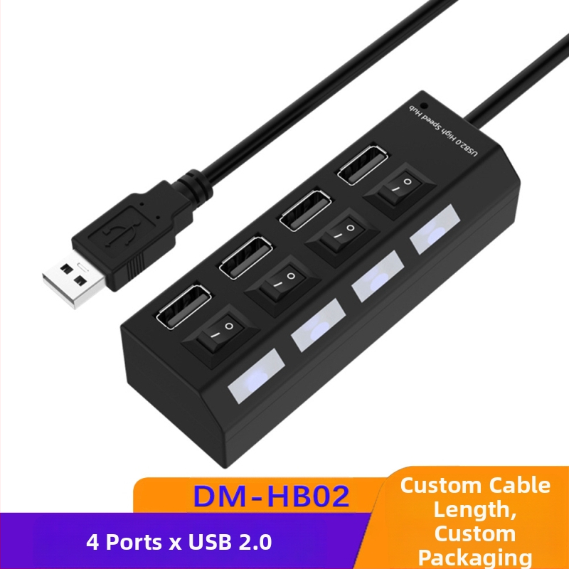 4-pordiline USB 3.0 jaotur, kiire jaotur, USB-jaoturiga dokkimisjaam, sõltumatu lülitiga üks-seitsmele jaoturiga dokkimisjaam