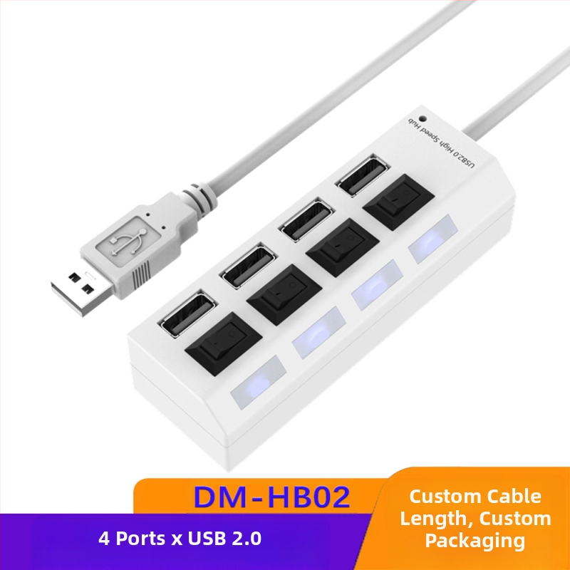 4-pordiline USB 3.0 jaotur, kiire jaotur, USB-jaoturiga dokkimisjaam, sõltumatu lülitiga üks-seitsmele jaoturiga dokkimisjaam