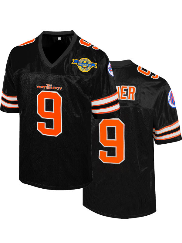 Tricou de fotbal american pentru bărbați, brodat cu 9 litere, cu guler în V, respirabil, clasic, retro, din plasă, uniformă de fotbal pentru adulți