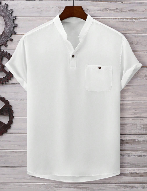 Temu Shein Amazoni piiriülese ekspordiga meeste vabaaja lühikeste varrukatega rinnamikrofoniga särk