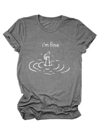 Amazon Independent Station 2024 Καλοκαιρινό Νέο Μπλουζάκι με Στάμπα Joker με Αλφάβητο 476