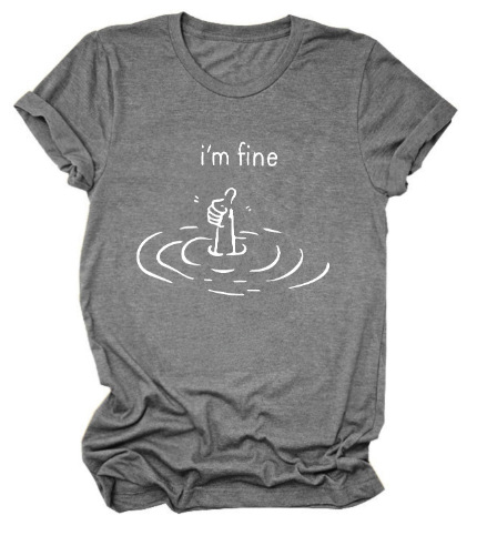 Amazon Independent Station 2024. aasta suvine kuum uus moodne Jokeri tähestikulise mustriga T-särk 476