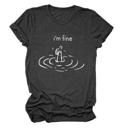 Amazon Independent Station 2024. aasta suvine kuum uus moodne Jokeri tähestikulise mustriga T-särk 476