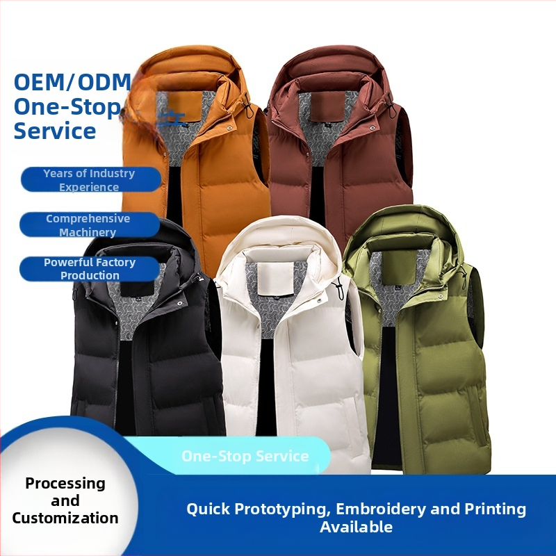 Νέο 2025 Ζευγαριού, Μεγάλο Μέγεθος, Μοντέρνο Γιλέκο με Κουκούλα, Χειμερινό Βελούδο, Πυκνό, Αδιάβροχο, Ζεστό Γιλέκο