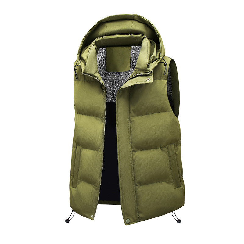 2025 m. nauja poros stiliaus didelio dydžio madinga gobtuvo liemenė žieminė aksominė sustorinta vandeniui atspari šilta liemenė