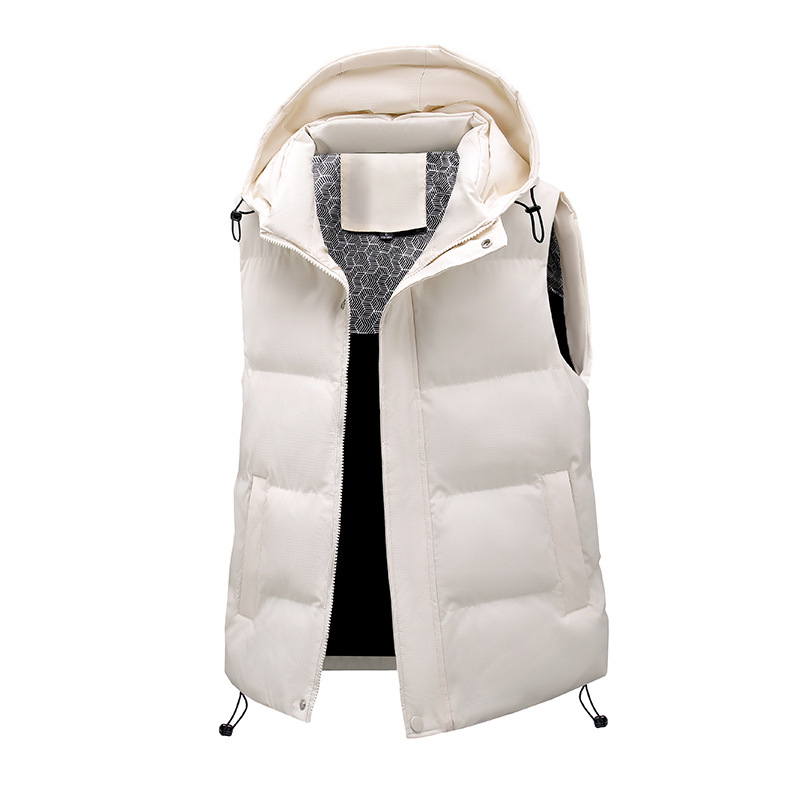 2025 m. nauja poros stiliaus didelio dydžio madinga gobtuvo liemenė žieminė aksominė sustorinta vandeniui atspari šilta liemenė