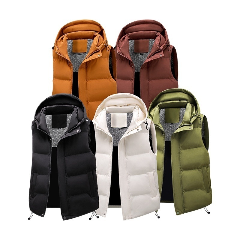 2025 m. nauja poros stiliaus didelio dydžio madinga gobtuvo liemenė žieminė aksominė sustorinta vandeniui atspari šilta liemenė