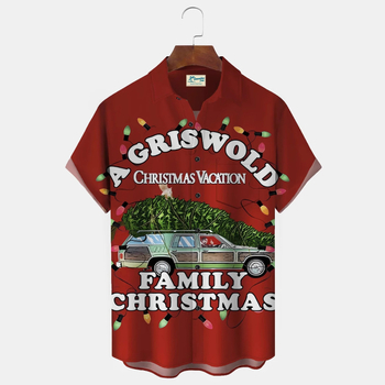 Piiriülene Euroopa ja Ameerika jõulutrükiga meeste kardigan lühikeste varrukatega