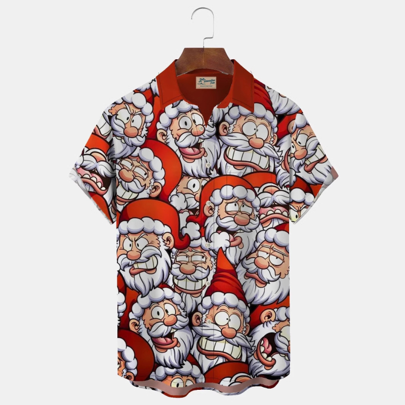 Piiriülene Euroopa ja Ameerika jõulutrükiga meeste kardigan lühikeste varrukatega