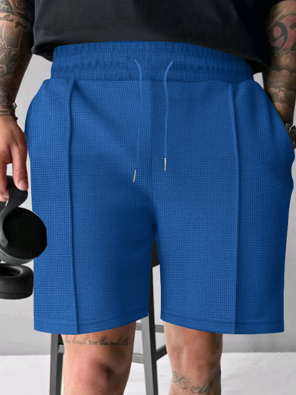 Piiriülesed suvised uued vahvlikujulised lahtised sirged lühikesed püksid meeste moekad universaalsed hip-hop hingavad lühikesed püksid