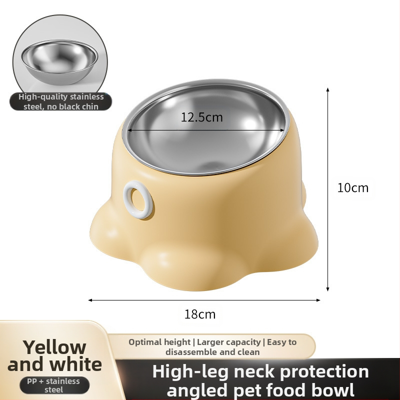 Uus piiriülene roostevabast terasest lemmikloomakauss libisemiskindla kassi joogiveega kaldus kaelakaitsega kauss koerasöögikauss kassitoidukauss