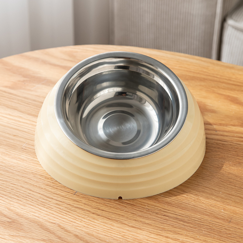 Uus piiriülene roostevabast terasest lemmikloomakauss libisemiskindla kassi joogiveega kaldus kaelakaitsega kauss koerasöögikauss kassitoidukauss