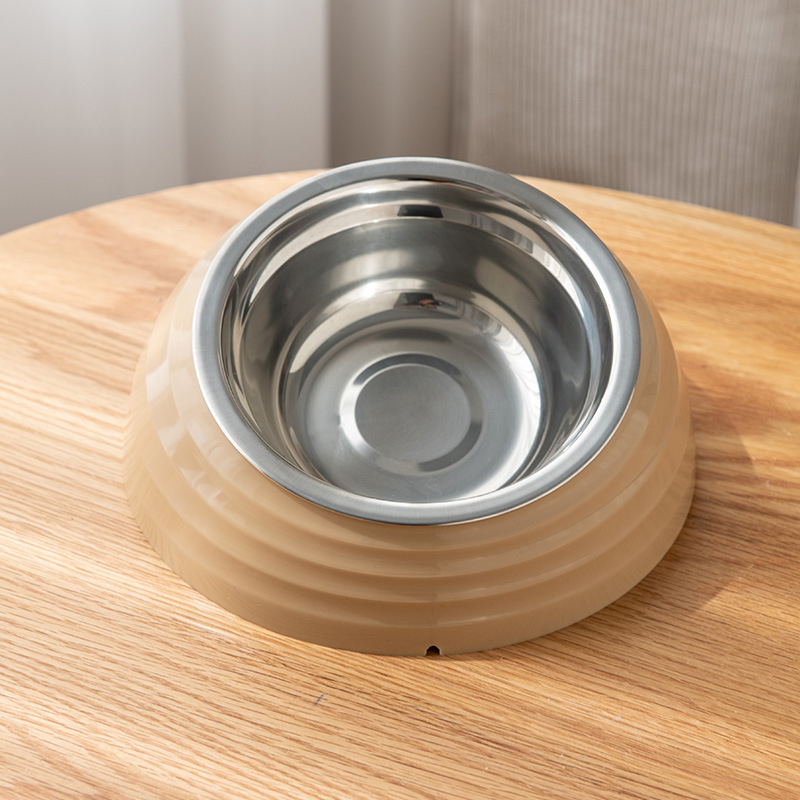 Uus piiriülene roostevabast terasest lemmikloomakauss libisemiskindla kassi joogiveega kaldus kaelakaitsega kauss koerasöögikauss kassitoidukauss