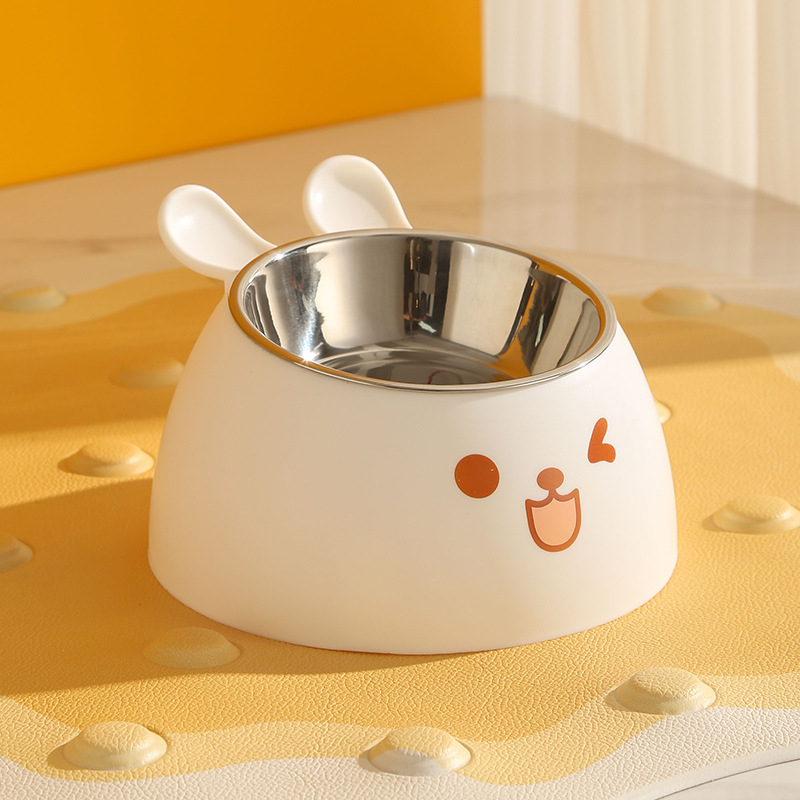 Uus piiriülene roostevabast terasest lemmikloomakauss libisemiskindla kassi joogiveega kaldus kaelakaitsega kauss koerasöögikauss kassitoidukauss