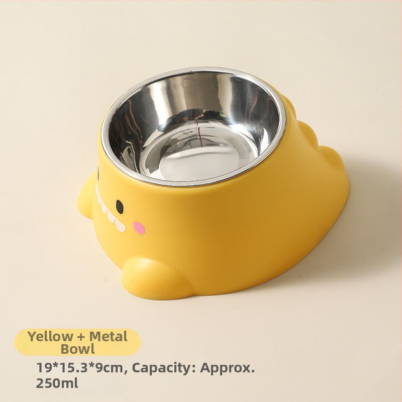 Uus piiriülene roostevabast terasest lemmikloomakauss libisemiskindla kassi joogiveega kaldus kaelakaitsega kauss koerasöögikauss kassitoidukauss