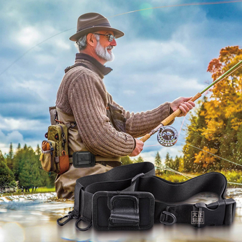 Преносима скоба за колан за риболов на мухарка, свободни ръце, лесен риболов, ефективен, преносим за любители на дейности на открито