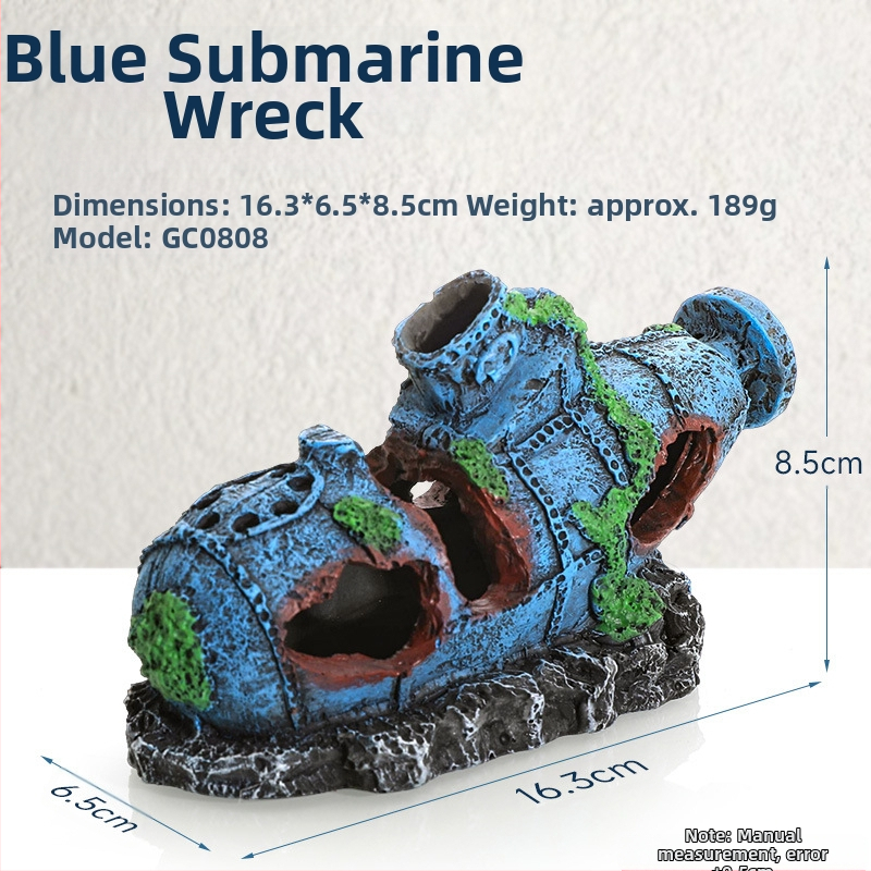 Piraadilaeva akvaariumi maastik, kalapaak, maastiku kaunistus, paadi vältimine, maja kaunistus, paat, õõnesvaiguga laev, laevahukk, GC