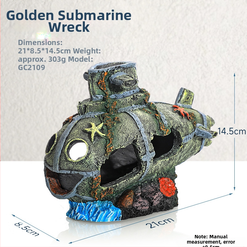 Piraadilaeva akvaariumi maastik, kalapaak, maastiku kaunistus, paadi vältimine, maja kaunistus, paat, õõnesvaiguga laev, laevahukk, GC
