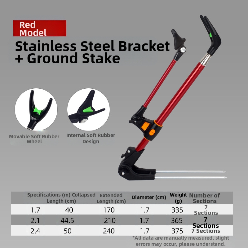 Pistoleto bokštelio laikiklis iš nerūdijančio plieno, meškerės stovas, rankinis meškerės laikiklis, žvejybos dėžė, žvejybos kėdė, meškerės stovas, priedai