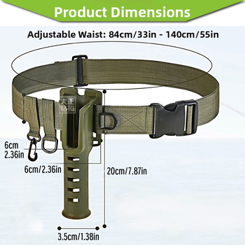 Meškerės diržo laikiklis, juosmens diržas, meškerės laikiklis, žvejybos įranga, nešiojamas „Luya“ juosmens laikiklis