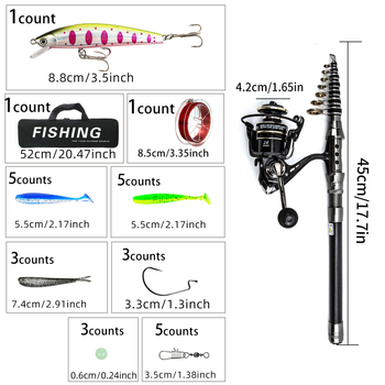 Didmeninė prekyba „Luya“ meškerėmis, kostiumas žvejybai pasienyje, karšta „Luya“ tolimojo metimo meškerė, juoda.