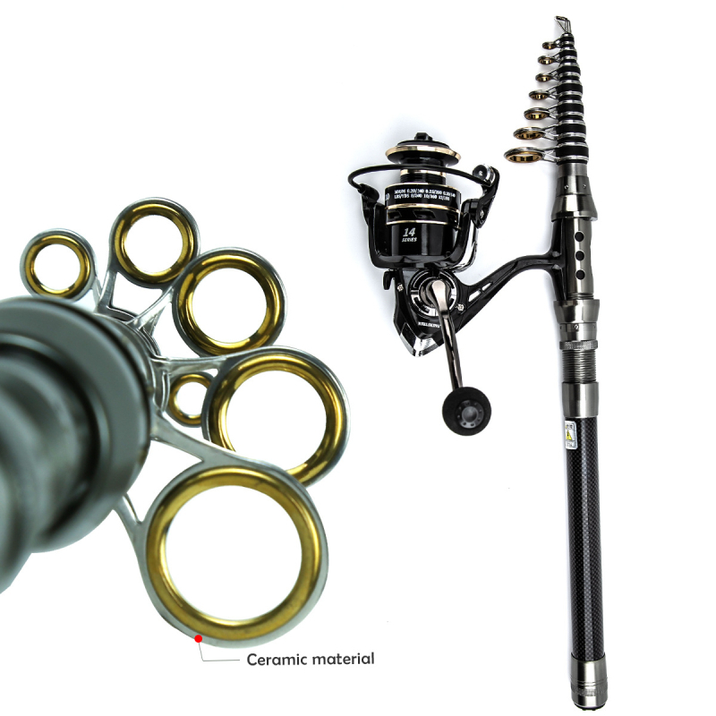 Didmeninė prekyba „Luya“ meškerėmis, kostiumas žvejybai pasienyje, karšta „Luya“ tolimojo metimo meškerė, juoda.