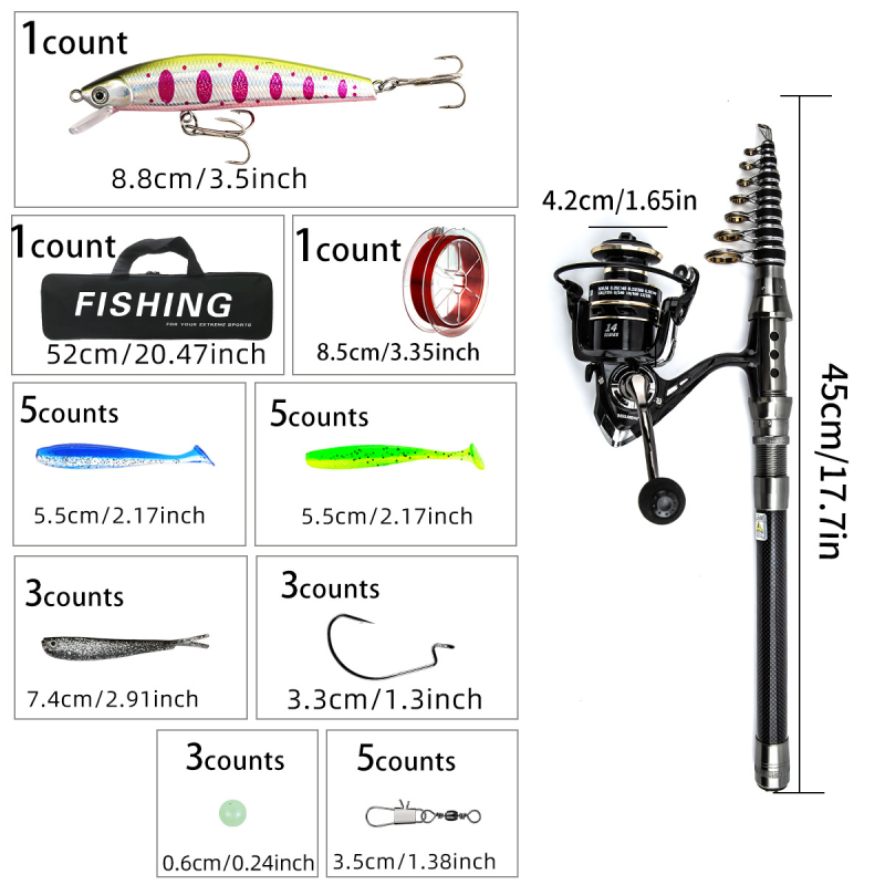 Didmeninė prekyba „Luya“ meškerėmis, kostiumas žvejybai pasienyje, karšta „Luya“ tolimojo metimo meškerė, juoda.