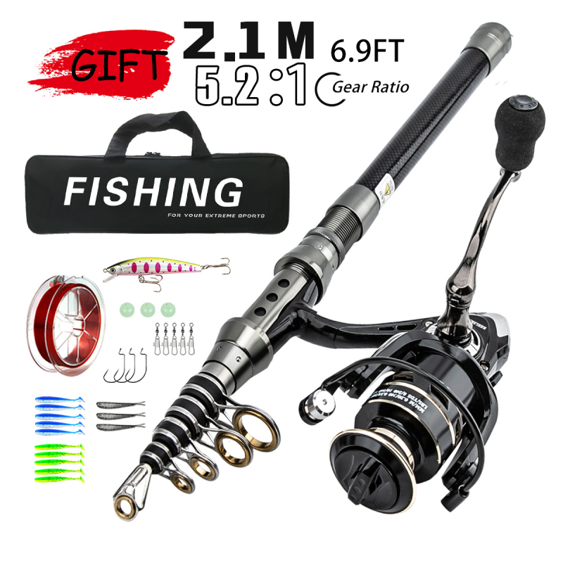 Didmeninė prekyba „Luya“ meškerėmis, kostiumas žvejybai pasienyje, karšta „Luya“ tolimojo metimo meškerė, juoda.