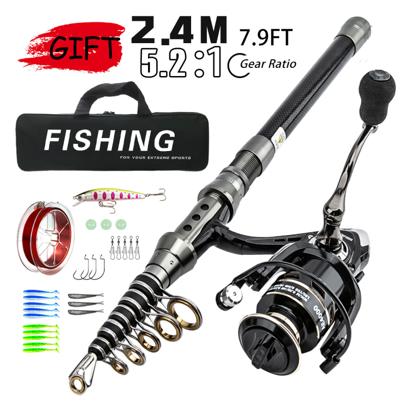 Didmeninė prekyba „Luya“ meškerėmis, kostiumas žvejybai pasienyje, karšta „Luya“ tolimojo metimo meškerė, juoda.