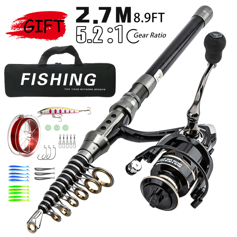 Didmeninė prekyba „Luya“ meškerėmis, kostiumas žvejybai pasienyje, karšta „Luya“ tolimojo metimo meškerė, juoda.