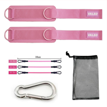 VALEO Gantry čiurnos sagties fitneso jėgos lavinimo priemonė su klubų, kojų odiniais dirželiais