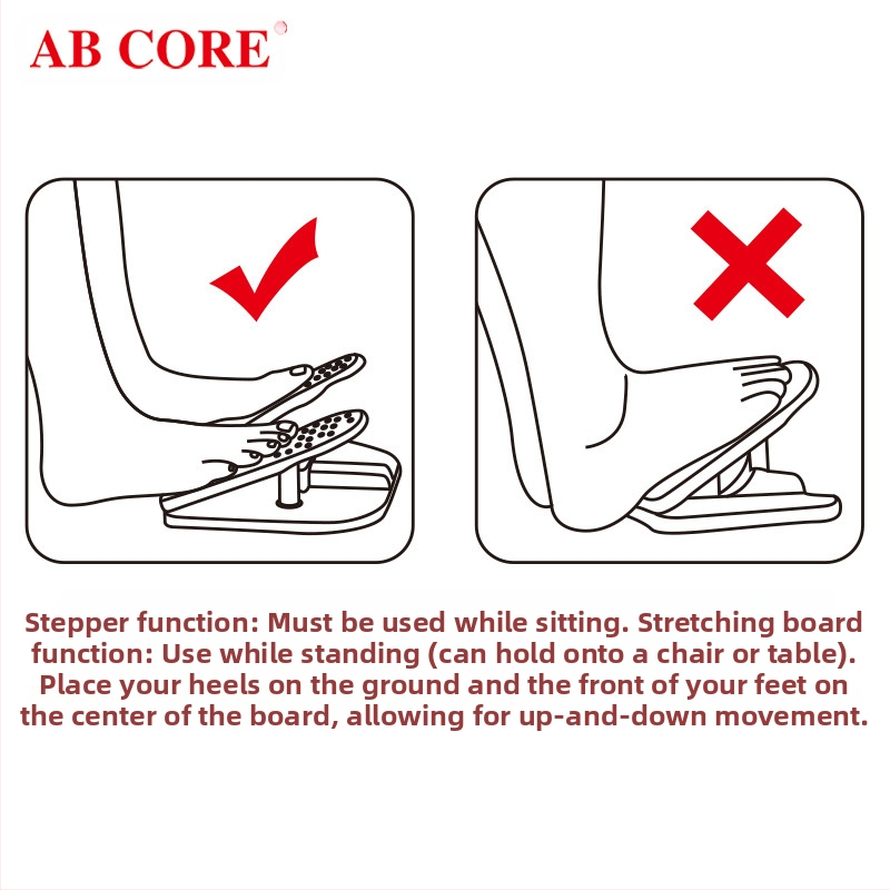 Двуфункционален степер, разтегателна дъска, две в едно, Thor Brand Ab Core, цветен мини степер