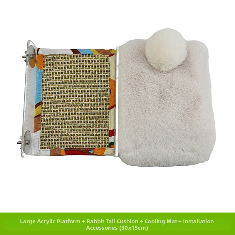 Papūgos lova, miego lizdas, kojų šildytuvo platforma, šiltas hamakas, medvilninis kilimėlis, žieminė sofa, čiužinys, juodas, Phoenix, bijūnas, paukščių narvelio reikmenys