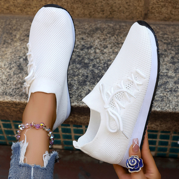 Γυναικεία παπούτσια οδήγησης με μισή ολίσθηση και πλεκτό τακούνι για μαμάδες, αθλητικά παπούτσια από mesh χωρίς τακούνια, παπούτσια για περπάτημα με κλειστά δάχτυλα και αναπνεύσιμο σχεδιασμό