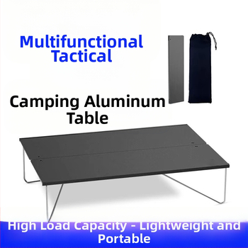 Kokkupandav väike alumiiniumlaud Kokkupandav laud Telkimiseks mõeldud välistingimustes söögilaud Mini piknikutelk Kaasaskantav alumiiniumsulamist taktikaline