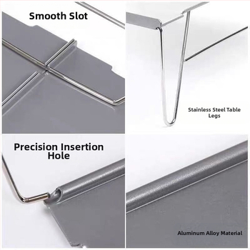 Kokkupandav väike alumiiniumlaud Kokkupandav laud Telkimiseks mõeldud välistingimustes söögilaud Mini piknikutelk Kaasaskantav alumiiniumsulamist taktikaline