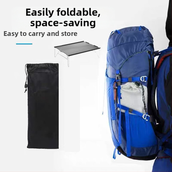 Kokkupandav väike alumiiniumlaud Kokkupandav laud Telkimiseks mõeldud välistingimustes söögilaud Mini piknikutelk Kaasaskantav alumiiniumsulamist taktikaline