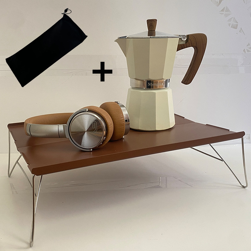 Kokkupandav väike alumiiniumlaud Kokkupandav laud Telkimiseks mõeldud välistingimustes söögilaud Mini piknikutelk Kaasaskantav alumiiniumsulamist taktikaline