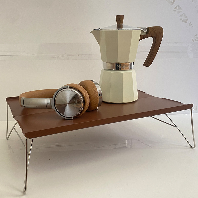 Kokkupandav väike alumiiniumlaud Kokkupandav laud Telkimiseks mõeldud välistingimustes söögilaud Mini piknikutelk Kaasaskantav alumiiniumsulamist taktikaline