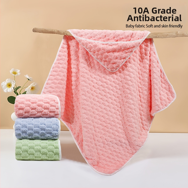 Prosop de baie pentru copii, pătură pentru bebeluși, pelerină cu glugă din catifea coral, halat de baie pentru bebeluși super moale și fără scame, folie de baie și pătură