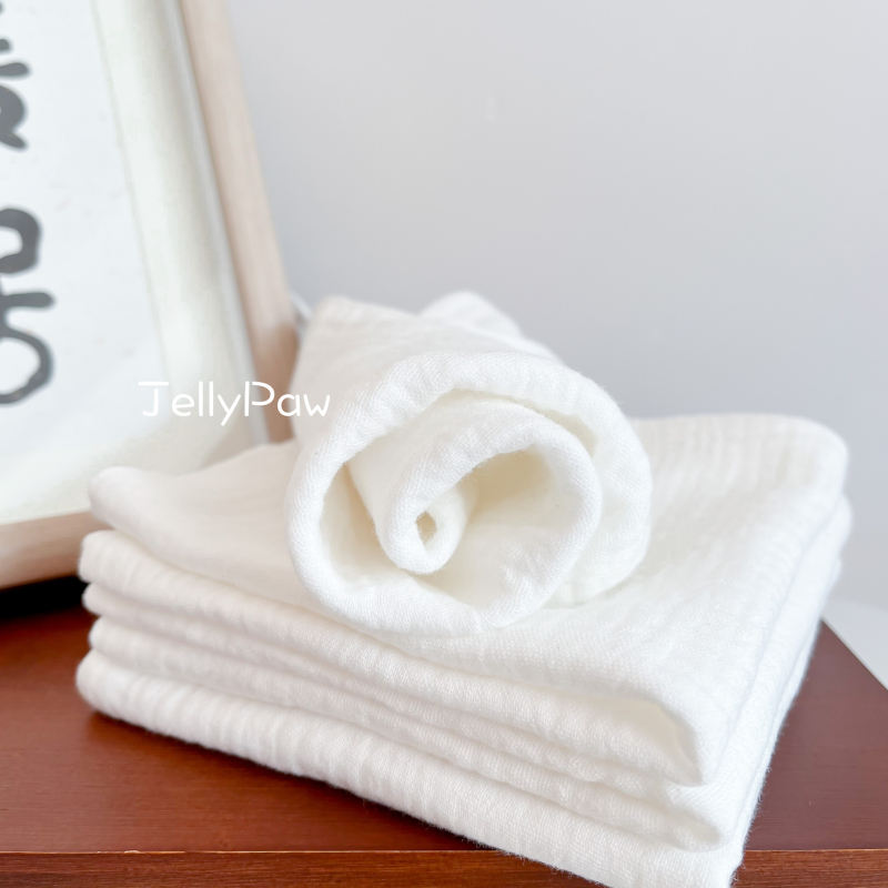 Șervețele umede pentru lapte pentru nou-născuți, clasa A, fire de bumbac pur, pătrate mici pentru bebeluși, alb pur, spălare față și baie moi pentru bebeluși