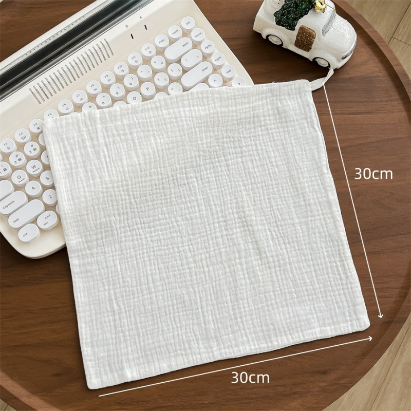 Șervețele umede pentru lapte pentru nou-născuți, clasa A, fire de bumbac pur, pătrate mici pentru bebeluși, alb pur, spălare față și baie moi pentru bebeluși